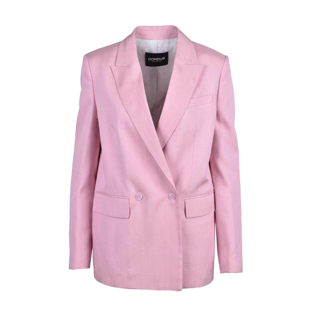 DONDUP Pink Double-Breasted Viscose Jacket